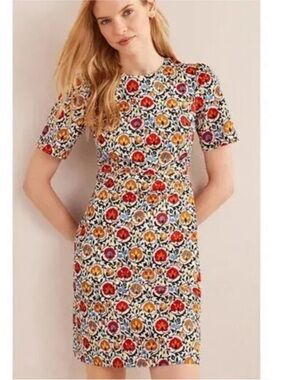 BODEN|  Cotton Enchanted Bloom Floral Mini Shift Dress
